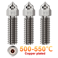 CHT Nozzle For Creality Ender 3 V3 KE K1/ K1 MAX CR-M4/Sovol Sv06 Plus/Sv07 Nozzle Plated Copper 3D Printer Nozzle Extruder Part