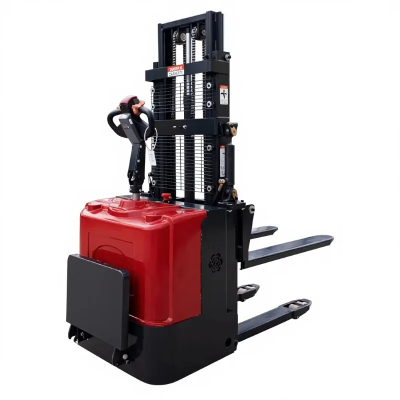 Customized Electric Stacker Forklift 1.5T 2T 48V Lead Acid Lithium Battery Two-Stage Mast 18 Months Warranty For Material