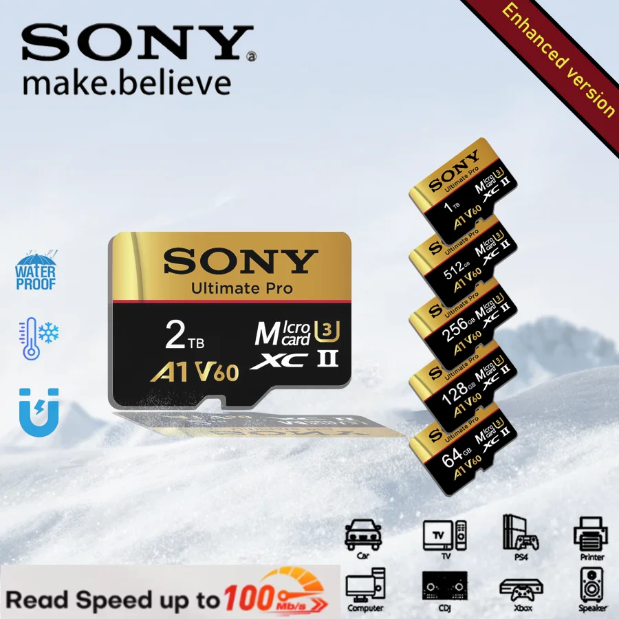 

SONY V60 micro SD Card with Reader A2 4K Memory Card 2TB 1TB 512GB 256GB Flash Micro SD Card for UAV Table DVR Video TF Card