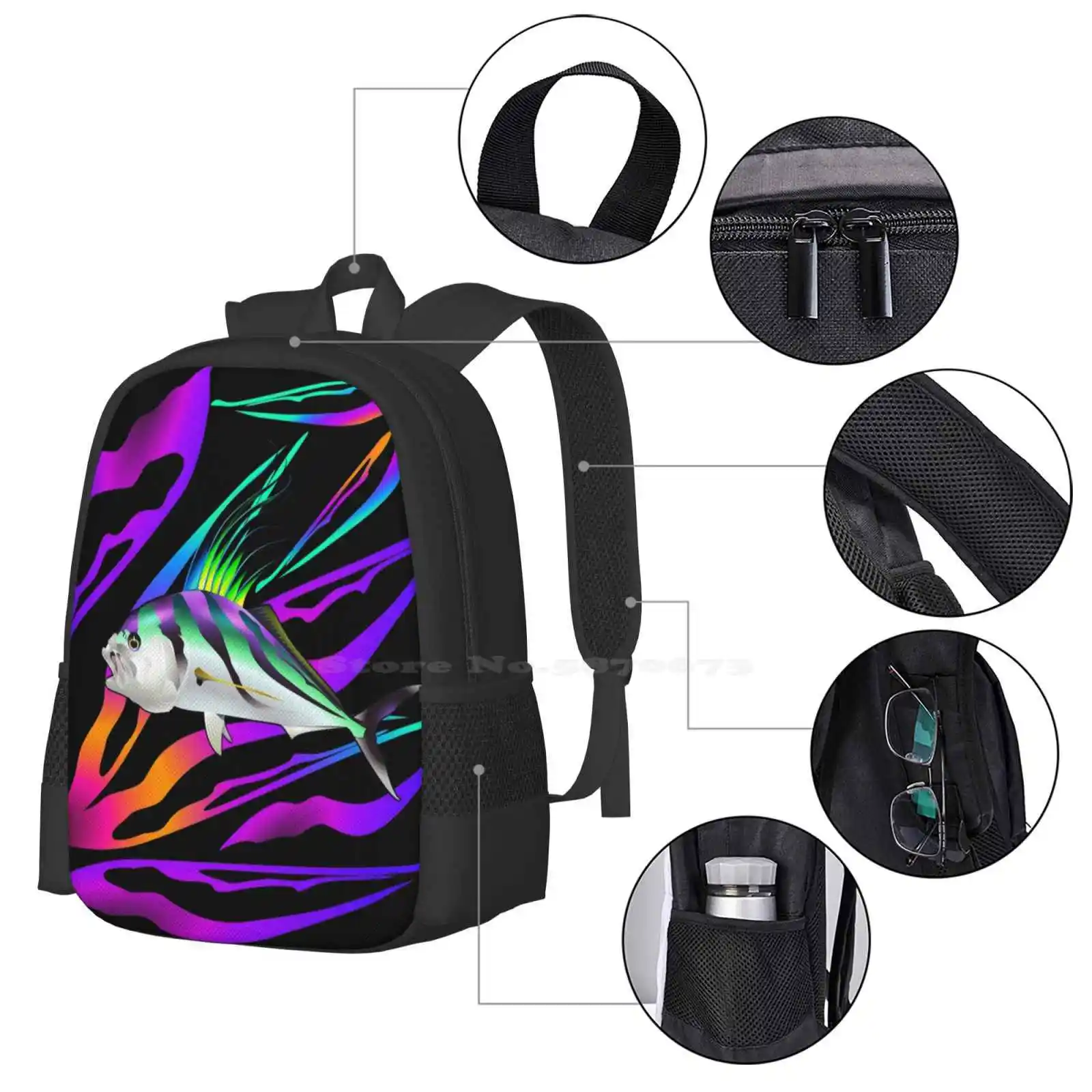 Roosterfish Hot Sale Backpack Fashion Bags Roosterfish