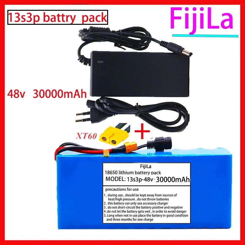 

High-quality 48V 13S3P Electric Bicycle Battery Pack 8Ah 10Ah 30Ah Rechargeable Battery Lithium Battery