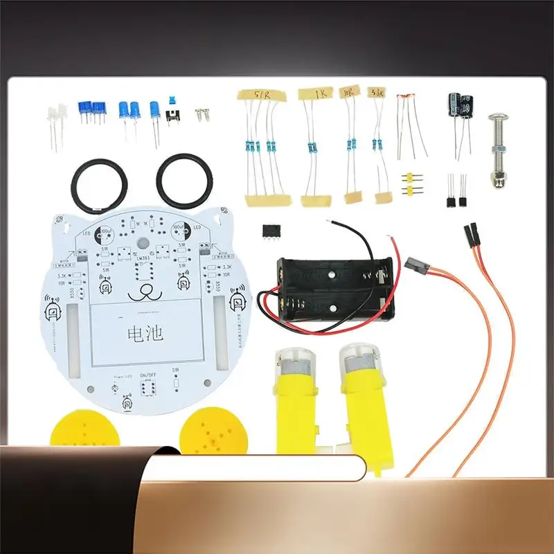 

1 компл. MINI CAT Line Patrol Kitten Robot Сварочный комплект Мини-робот Электронный обучающий комплект PCB-N35R