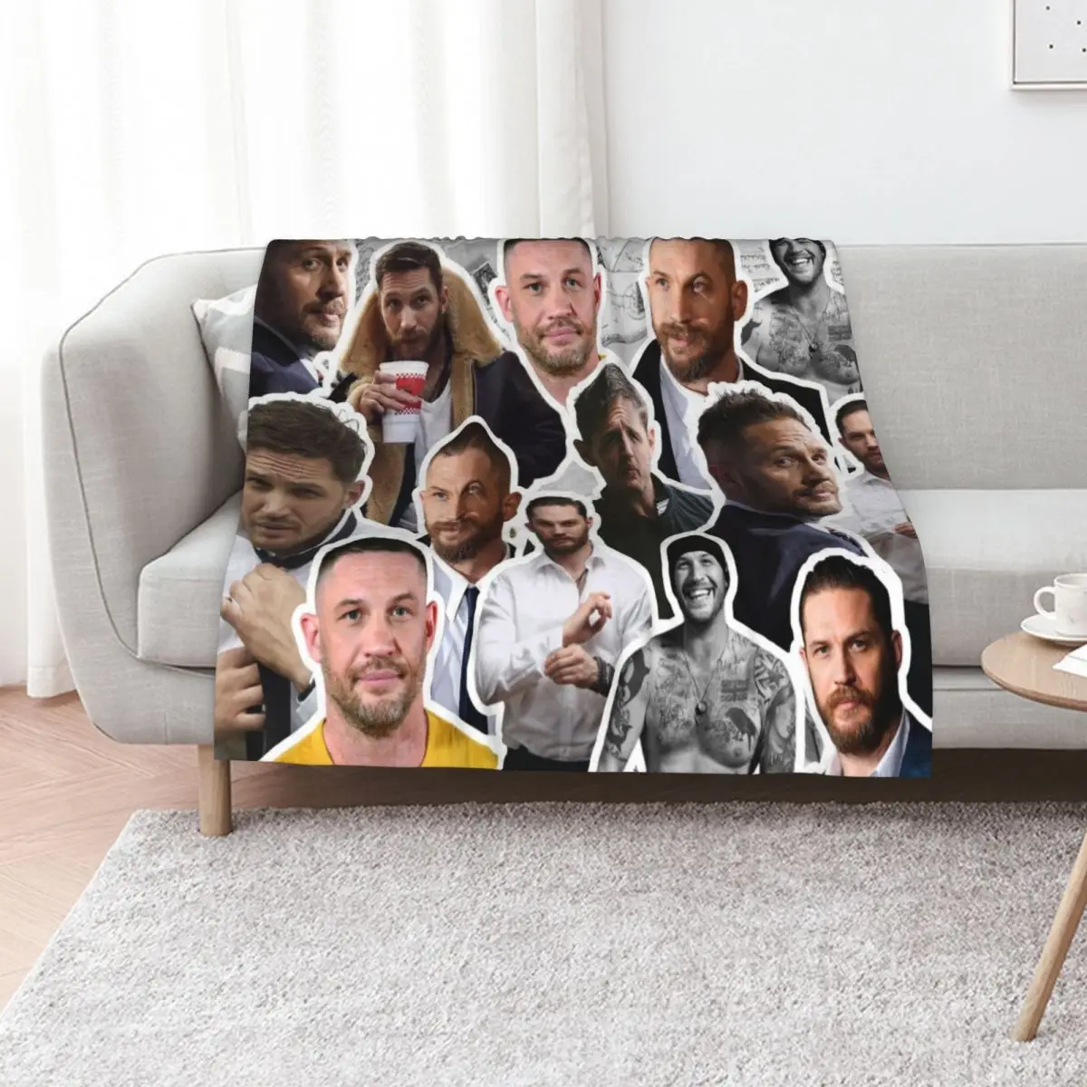 

tom hardy photo collage Throw Blanket Summer Furrys Blankets For Baby Warm Blankets