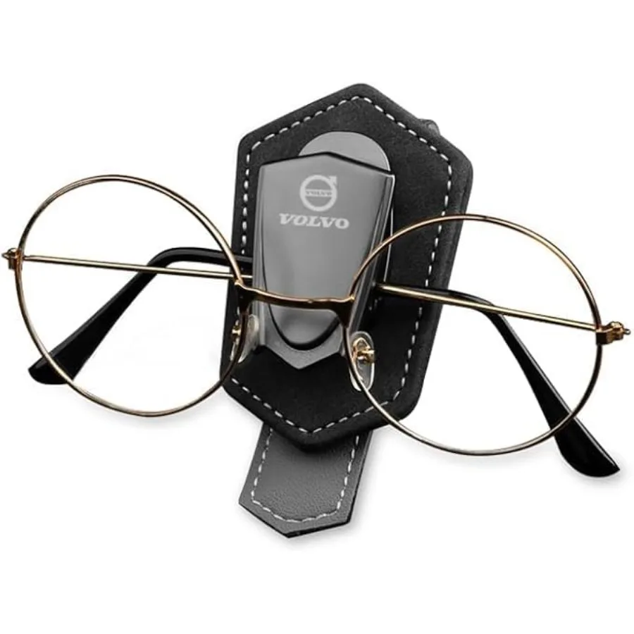 

Sunglasses Holders for Car Visor, Universal Sunglasses Clip Magnetic Leather Glasses Eyeglass Clip for Car, Auto Interior Acces