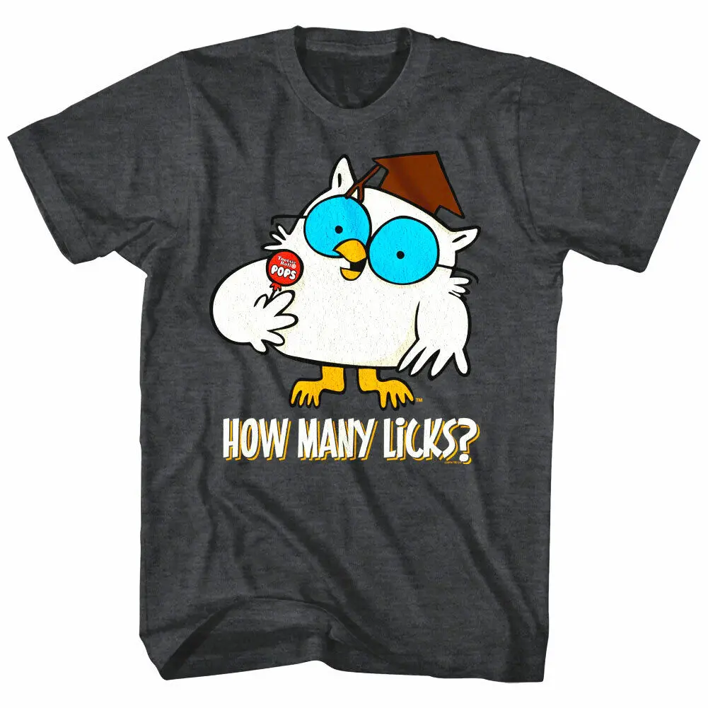 Tootsie Roll Pops Mr Owl How Many Licks Men's T Shirt Candy Lollipops