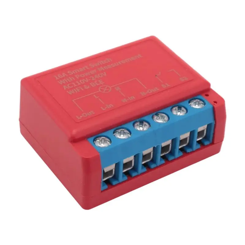 

[NEW!CCDD】 Tuya Smart Switch Wifi 16A Mini DIY Breaker Featuring Power Measurement APP Remote Voice Control Compatible