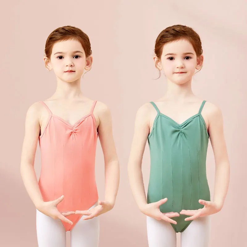 Girls Ballet Leotards for Kids Camisole Dance Leotard Toddler Sleeveless Gymnastics Leotard Girls Cotton U Back Ballet Bodysuit