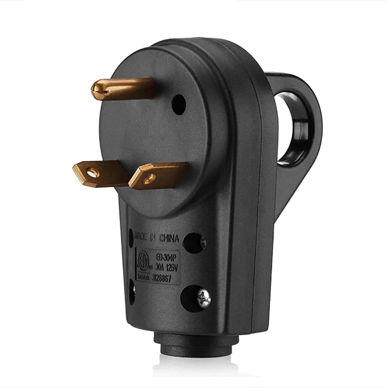 Wiring male to female three pin three hole 30A A 125V industrial power electrical plug and socket assembly type