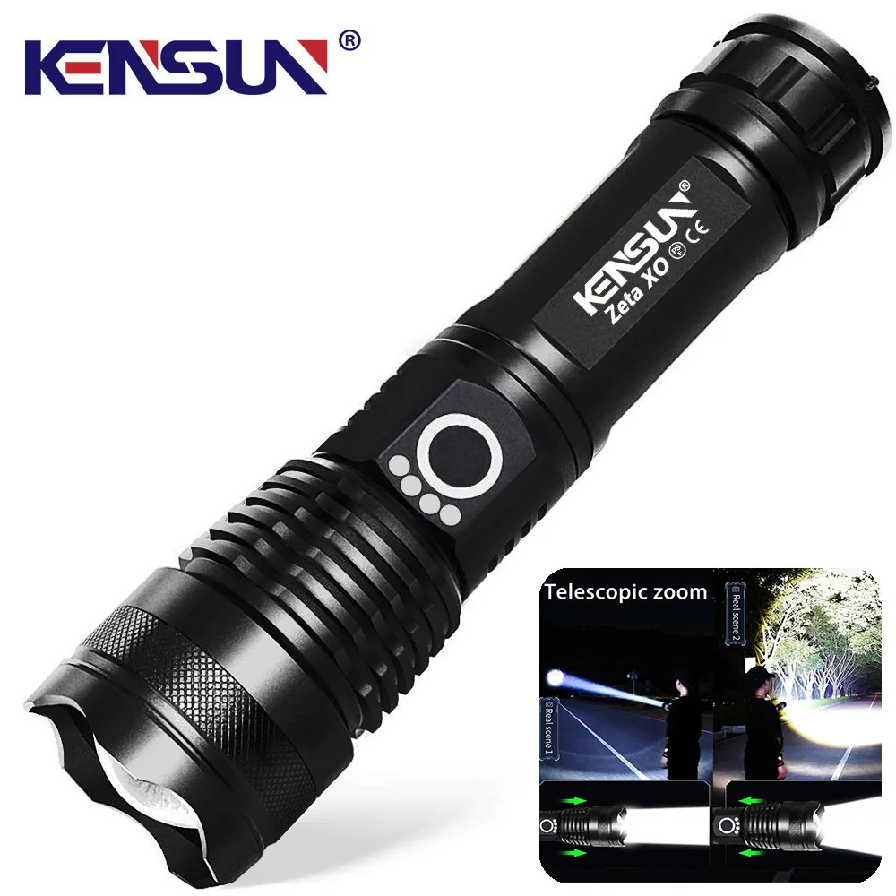 Most Powerful Flashlights High Power XHP70 LED Super Bright Torch USB Rechargeable Zoomable Lantern for Camping Hunting  26650