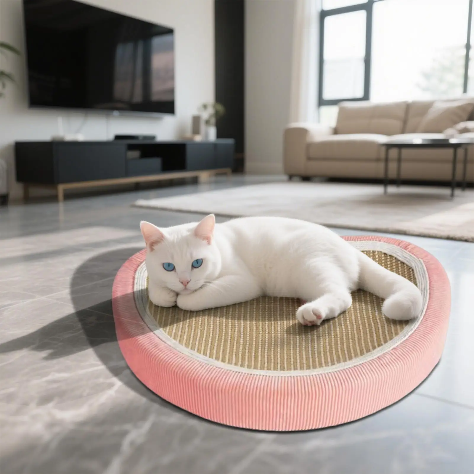 Placa de arranhar para gatos, cama de sisal, morango, gato, almofada de dormir, ninho, suprimentos para animais de estimação, gatinho, cachorro pequeno, sofá interno