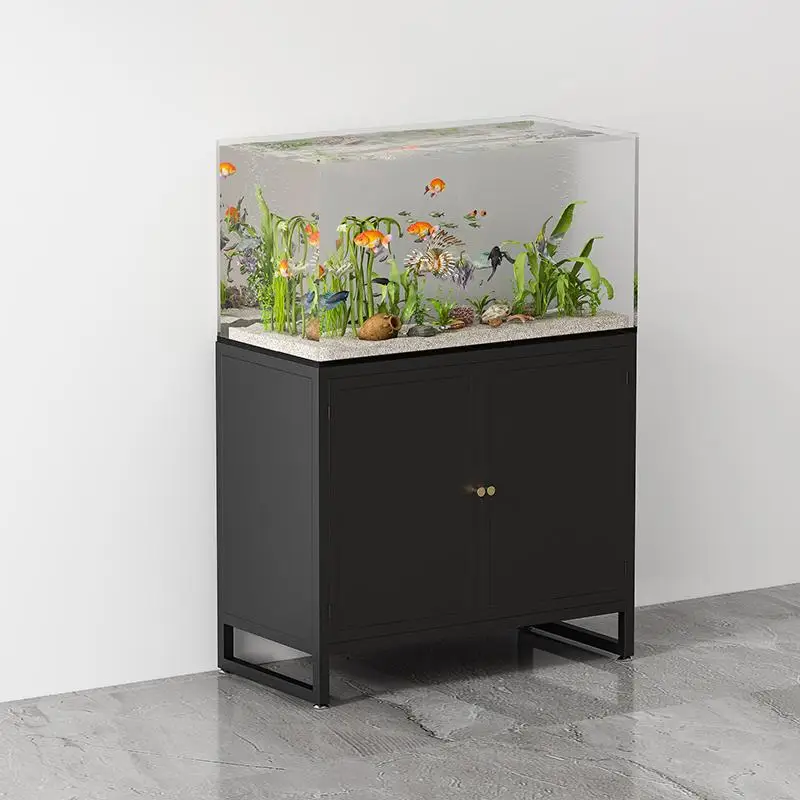 

Fish tank shelf super load-bearing cabinet special bottom cabinet custom shelf base wrought iron fish tank placement cabinet
