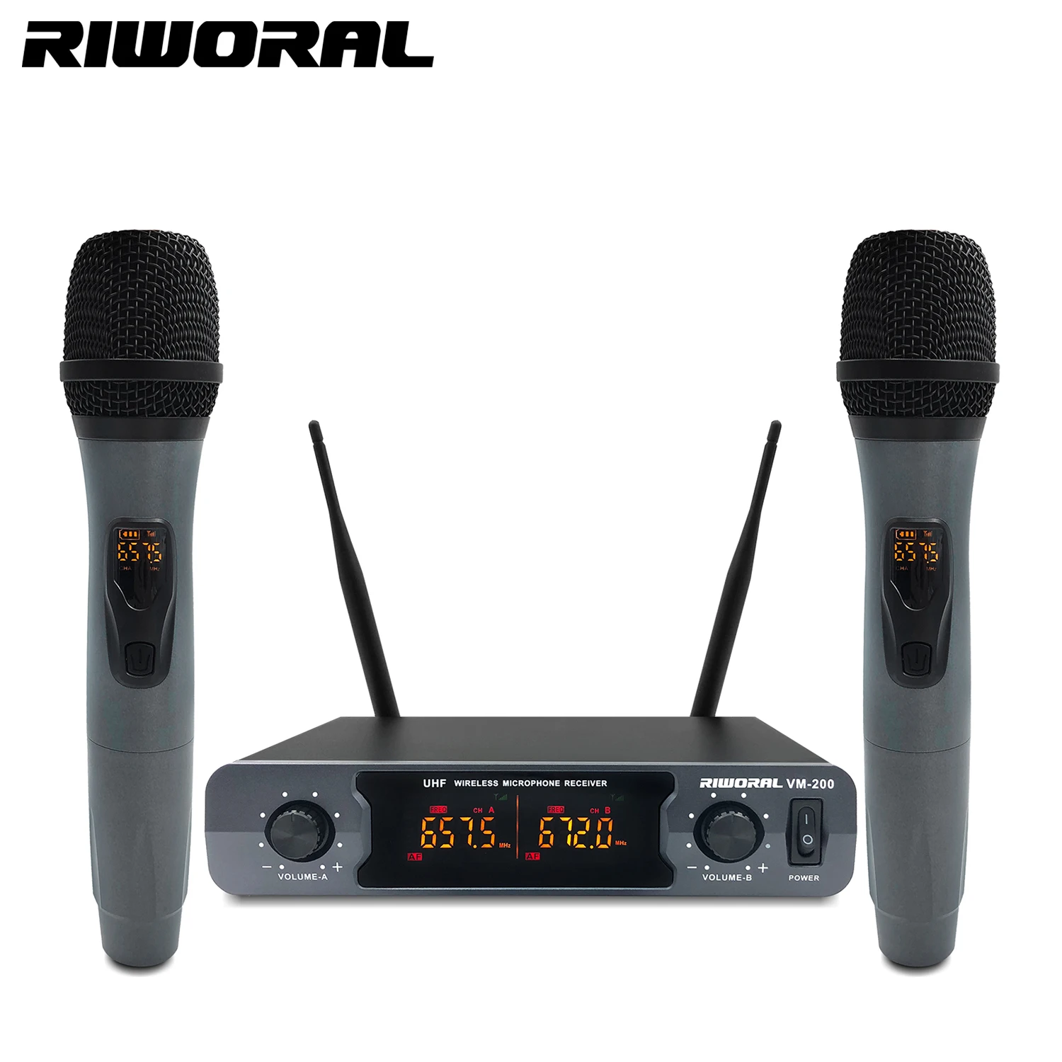

VM200 Professional UHF Wireless Mic Handheld Karaoke Recording Microphone for Performance