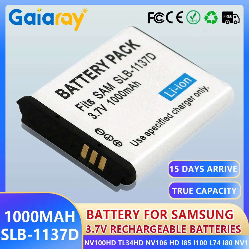 1-4 шт., 1000 мАч, SLB-1137D, аккумулятор для камеры Samsung NV100HD TL34HD NV106 HD i85 i100 L74 i80 NV1 NV24HD NV40 1-4 шт., 1000 мАч, SLB-1137D, аккумулятор для камеры Samsung NV100HD TL34HD NV106 HD i85 i100 L74 i80 NV1 NV24HD NV40