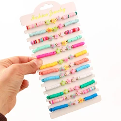 12 Chain Alcove Concise Design Pentagram Clay Bracelet Set for Ladies