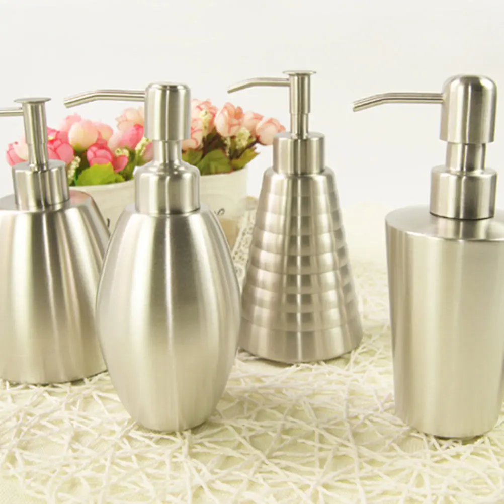 

6pcs Stainless Steel Soap Dispenser Pumps Lotion Bottle Pump Head Replacement Airless Bottles Fine Workmanship Practical Home