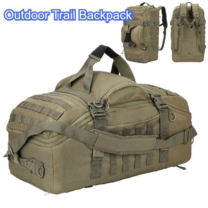 45L Tactical Molle Backpack for Men, Waterproof Military Assault Pack, Large Hiking Camping Travel Bag