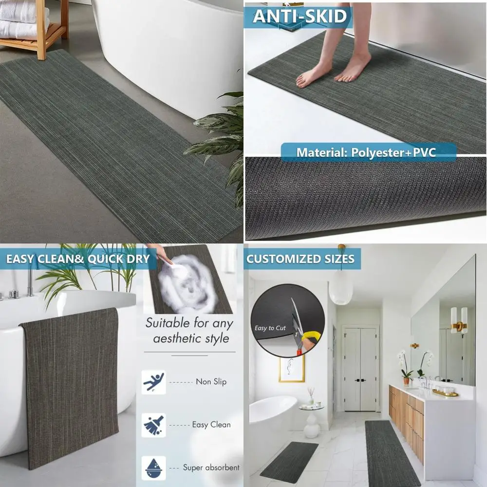 

резиновые нескользящие коврики для ванной по индивидуальному заказу — тонкие, быстросохнущие, впитывающие коврики для пола в ванной комнате.