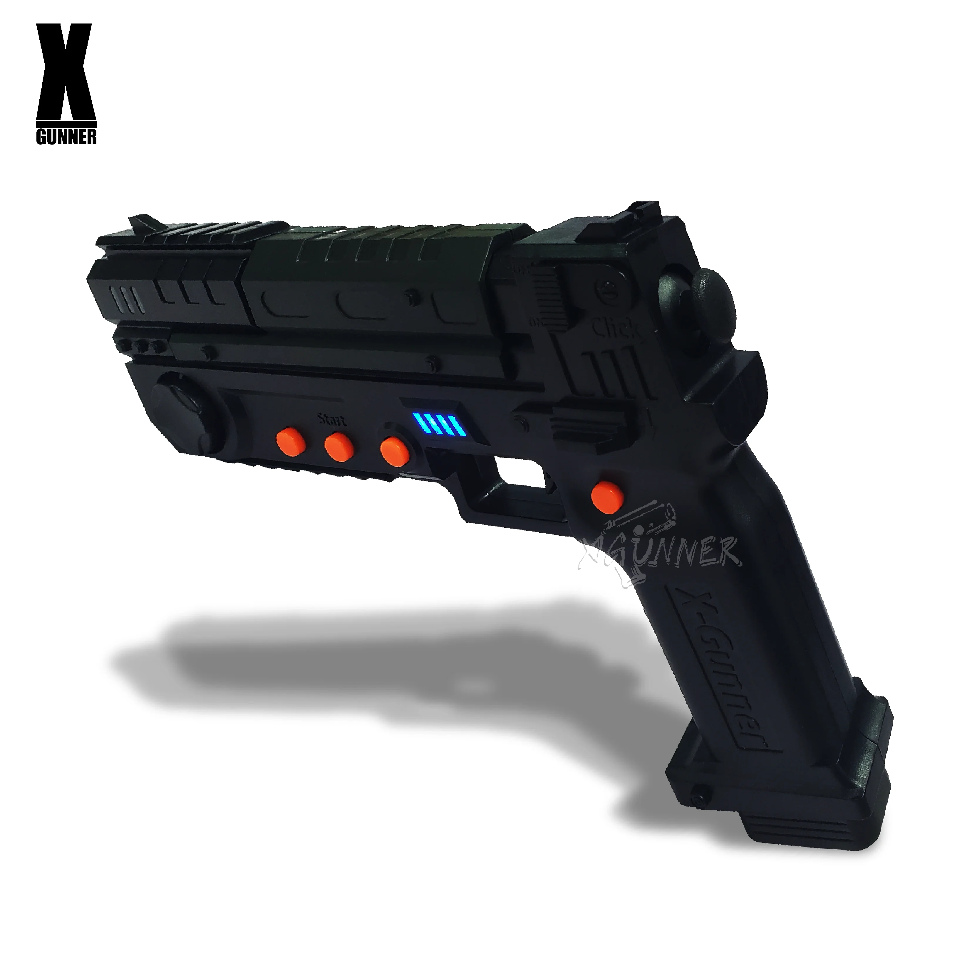 X-GUNNER XGUNNER 2,4G pistola de luz inalámbrica para juegos, pistola de luz inalámbrica, pistola somatosensorial, funciones de exceso lejano GUN4IR, dos pistolas