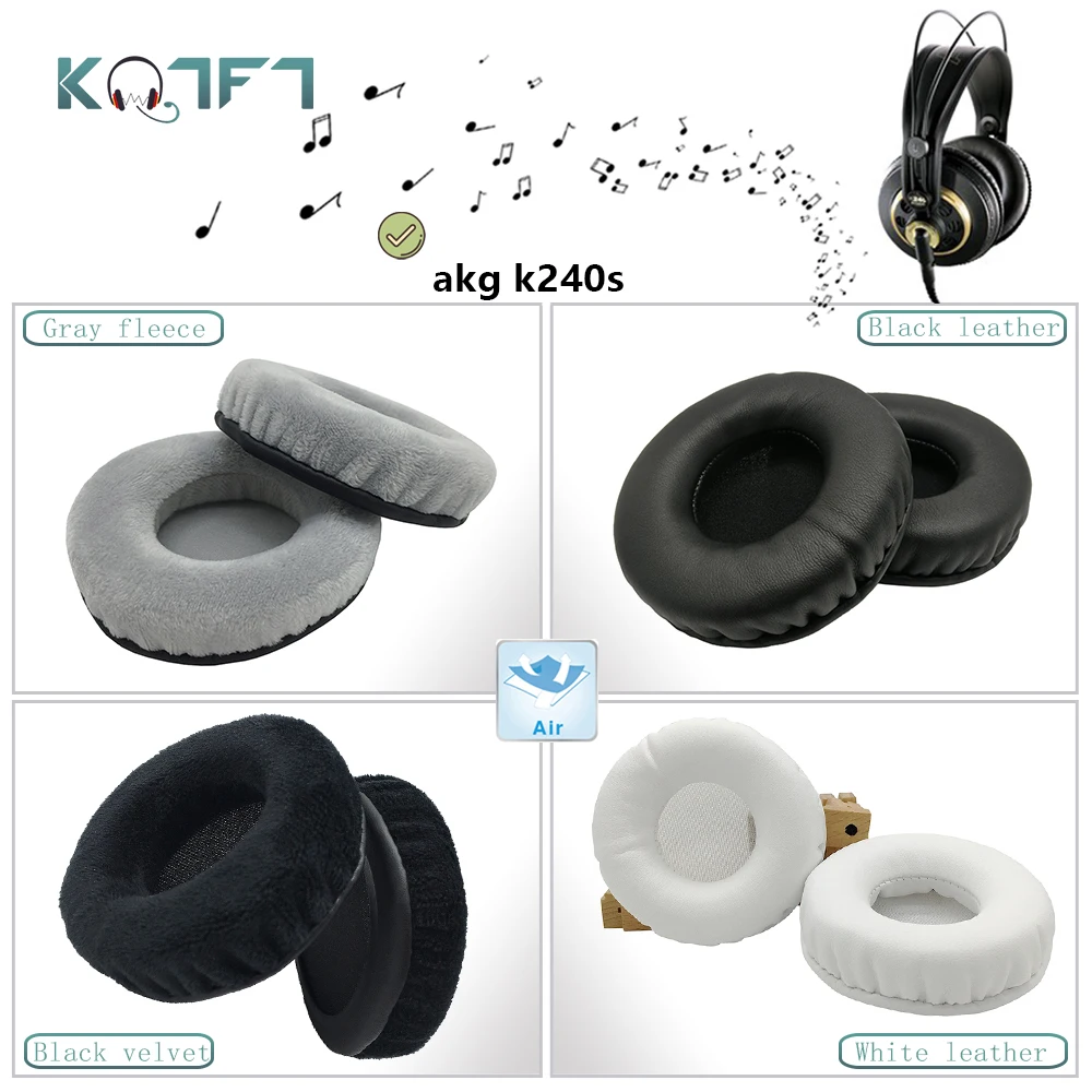 

KQTFT flannel 1 Pair of Replacement Ear Pads for akg k240s Headset EarPads Earmuff Cover Cushion Cups