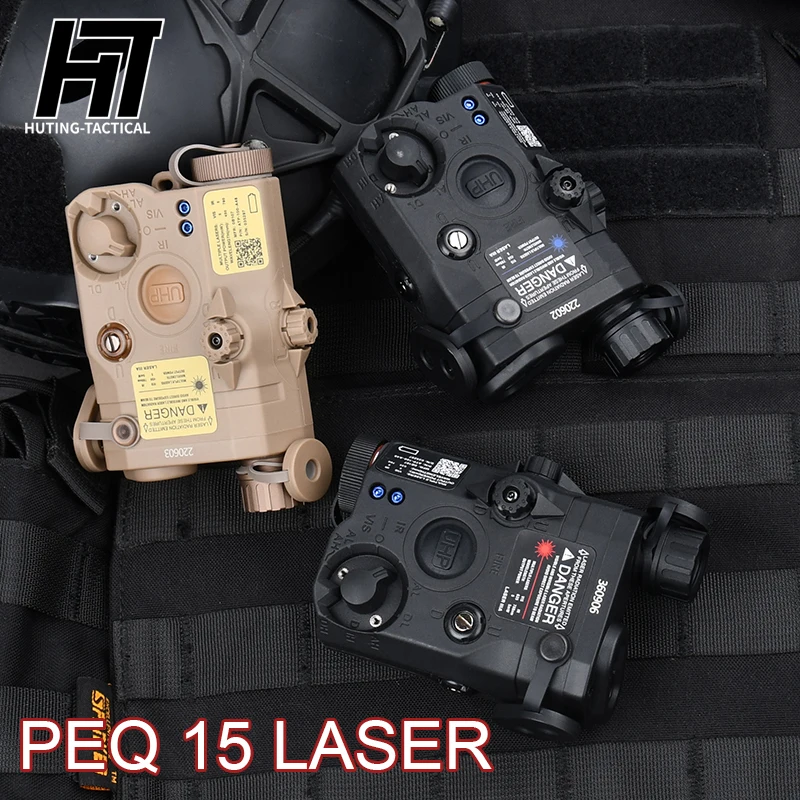 WADSN Airsoft UHP AN PEQ-15 PEQ15 LA5C Red Dot Green Blue IR Fill Light Laser Indicator Weapon Scout Light LED Strobe Flashlight