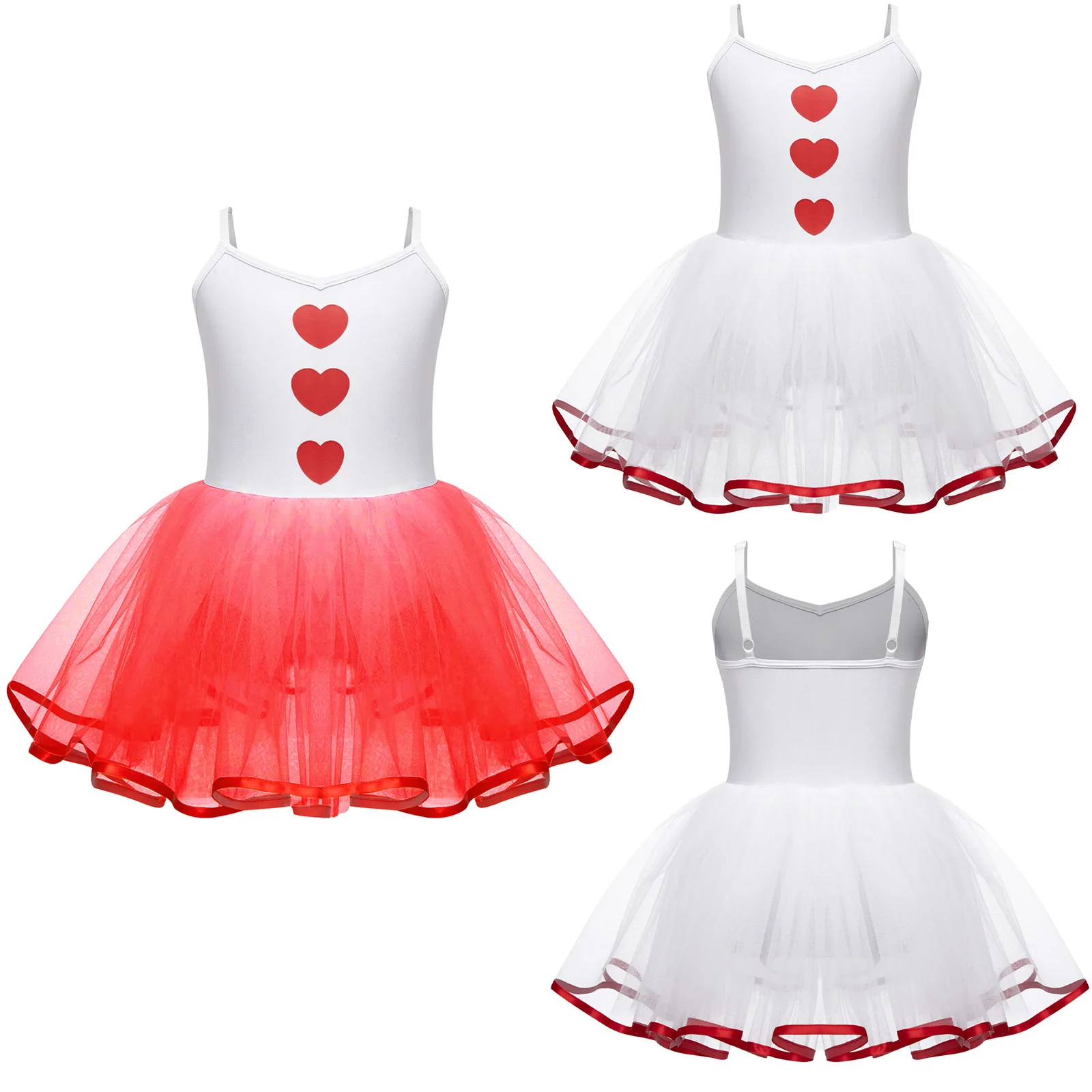 

Girls Fancy Cupid Dress Up Costume Kids Adjustable Straps Sheer Mesh Puffy Dress for Halloween Carnival Cosplay Party Masquerade