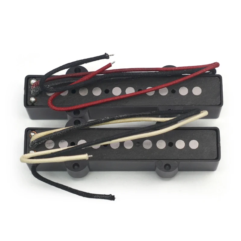 New 5-String Alnico 5 Jazz Bass Pickups Neck-9.6K & Bridge-11.1K Pickup Fit 5 Strings Jazz Bass Guitar Pickup Part