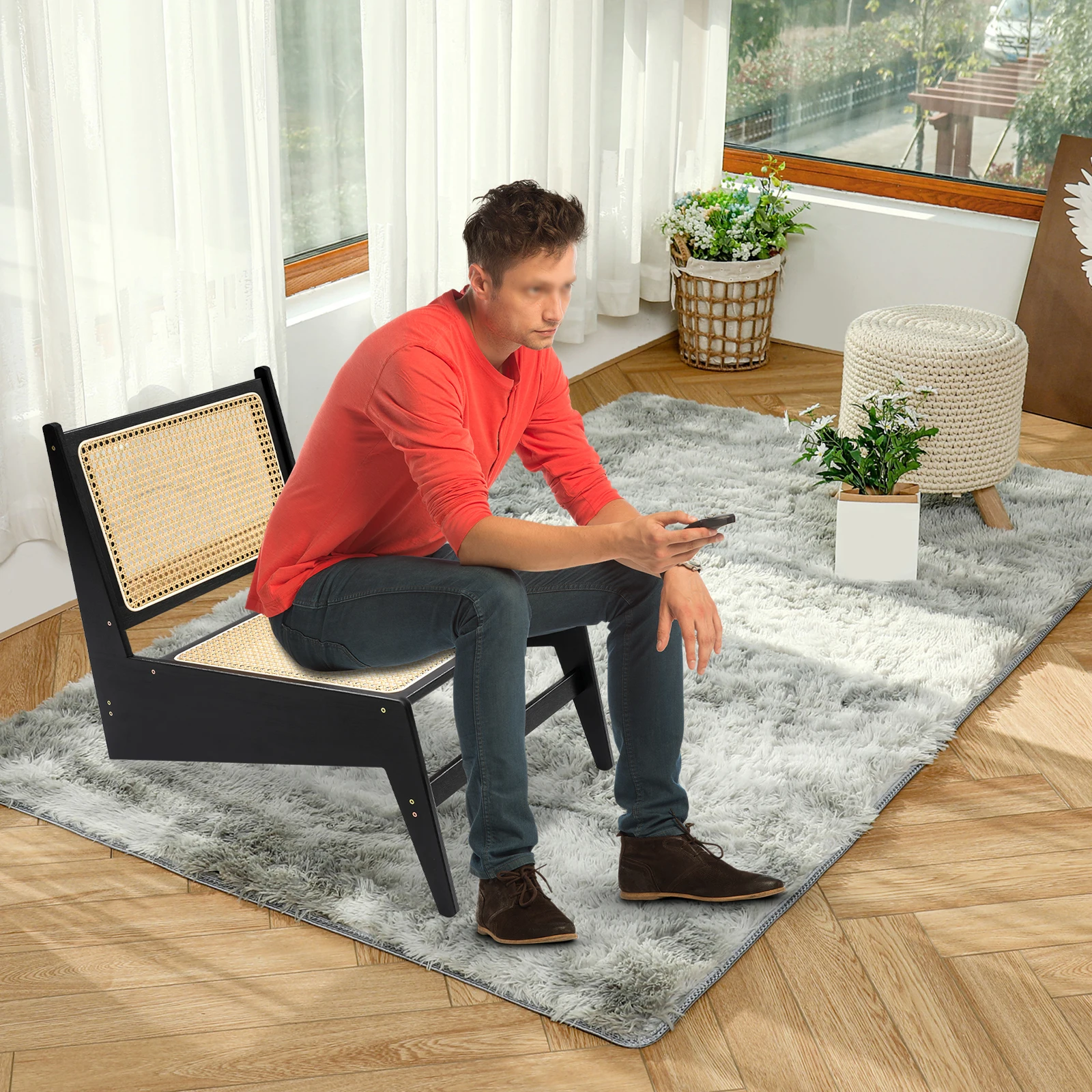 Home Bamboo Chair, Bamboo Accent Chair, Comfy Bamboo Chairs image 6