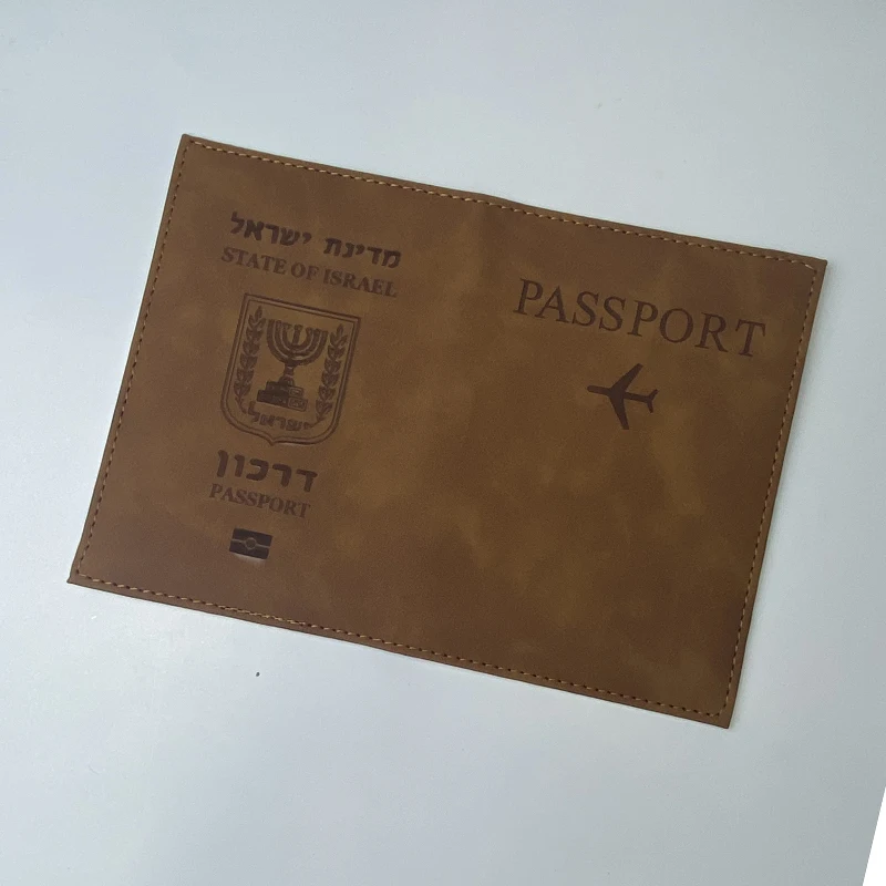 Funda de pasaporte de Israel para mujer, billetera de viaje de cuero Pu, soporte de pasaporte personalizado, funda de alta calidad para pasaporte