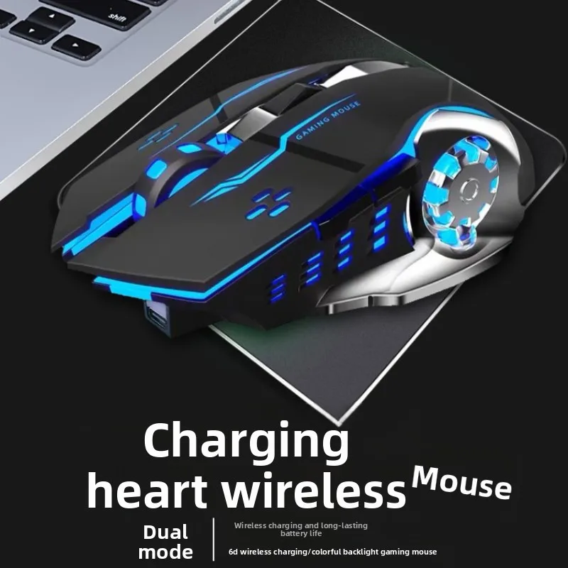 

Rechargeable Wireless Mouses 2.4G Bluetooth Wireless Mouse 6D Gaming Luminous Mouse E-sports Mouse Colorful Breathing Light