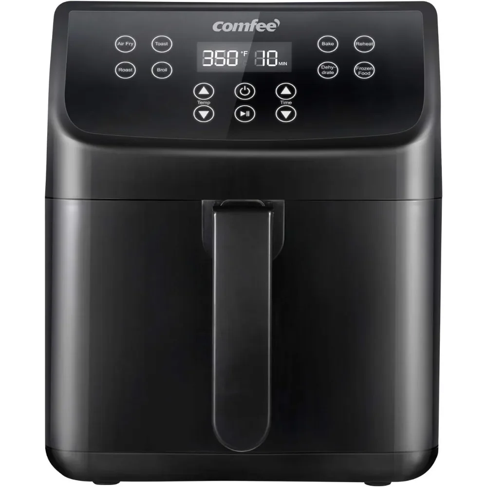 ' 5.8Qt Digital Air Fryer, Toaster Oven & Oilless Cooker, 1700W with 8 Preset Functions, LED Touchscreen, Shake Reminder