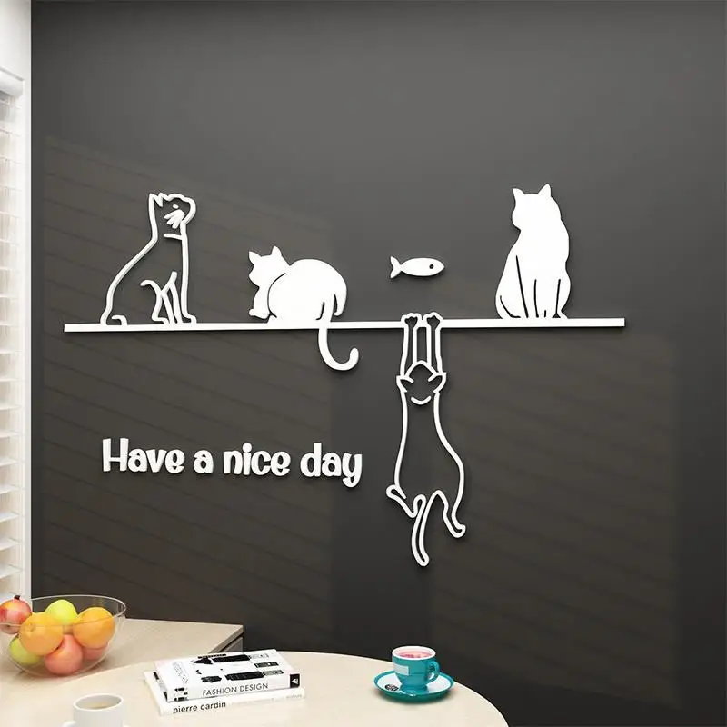 3D TV Background Wall Decoration Acrylic Wall Decals Bedroom Room Decor Renovation Supplies Pendant Mural New Model Stickers
