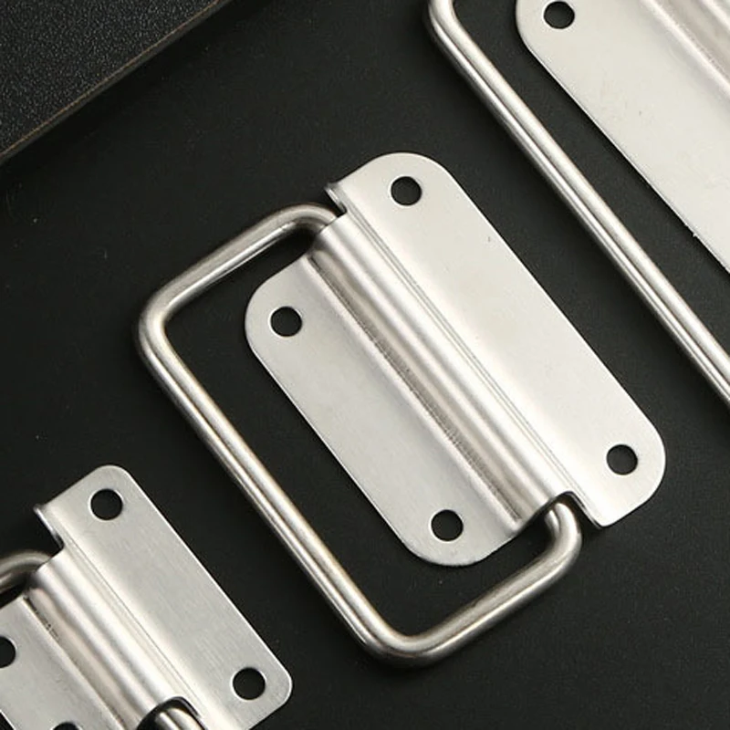 

Stainless Steel Handle Wooden Case Industrial Iron Box Flight Case Tool Box Pull Handle Folding