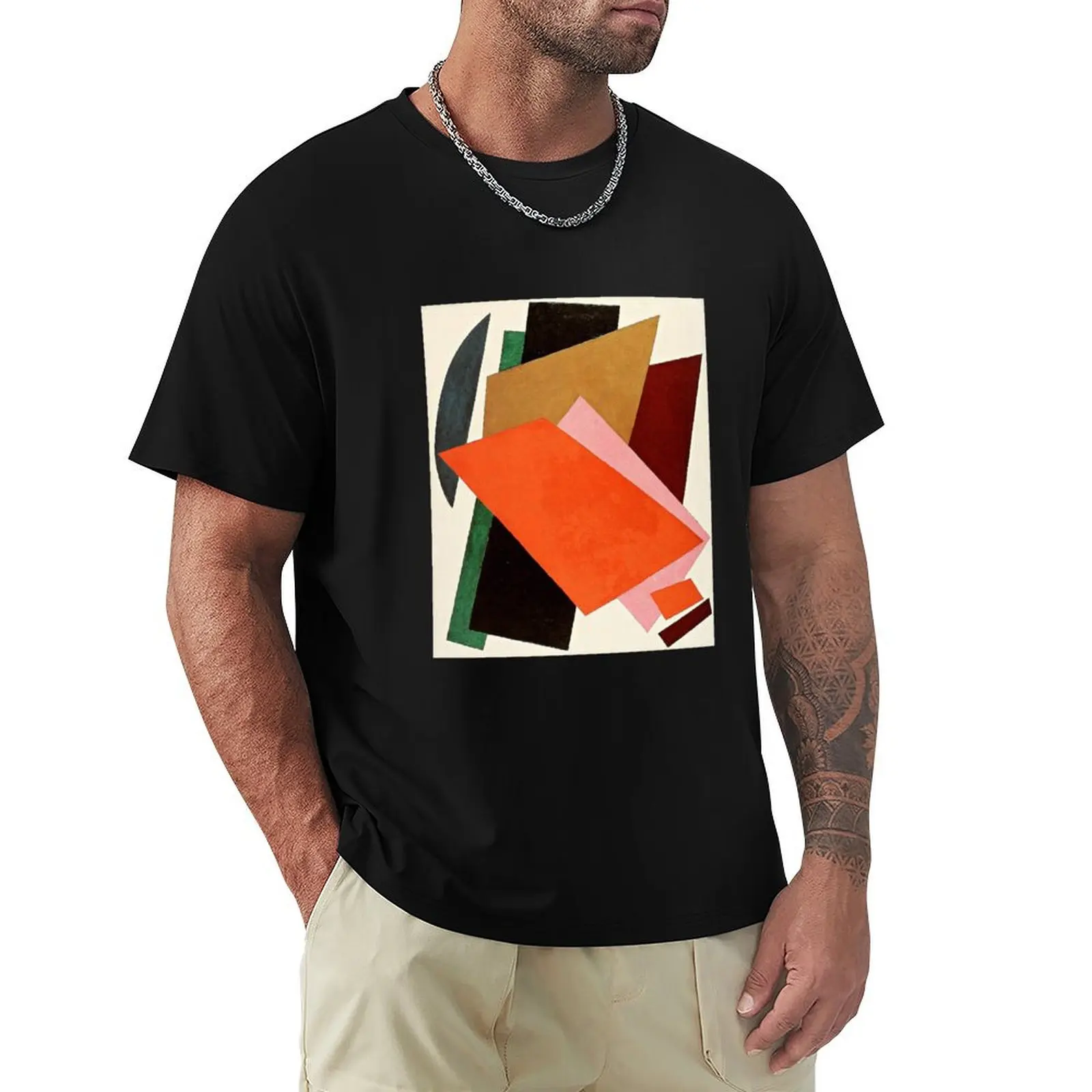 HD. Painterly Architectonic (1917), by Lyubov Popova T-Shirt summer tops heavyweights customizeds mens big and tall t shirts