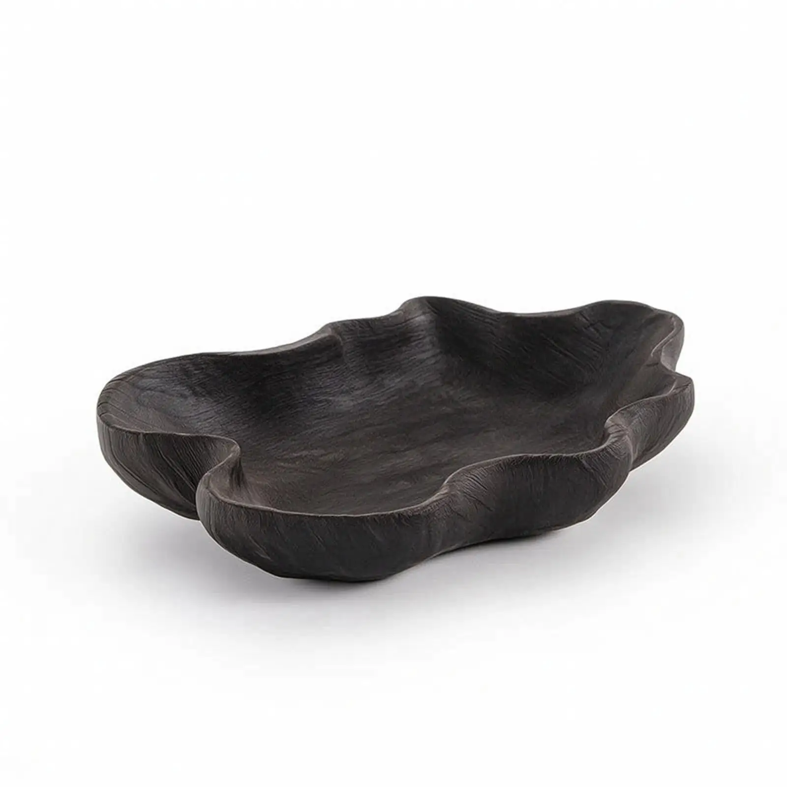 Rustic Composite Material Tray with Raised Sides Small Wooden Tray for Bar Design Dining Table