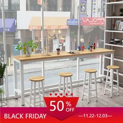 Buffet Coffee High Garden Table Outdoor Long Counter Outdoor Restaurant Home Bar Table Kitchen Comptoir De Bar Furniture LJ50BT