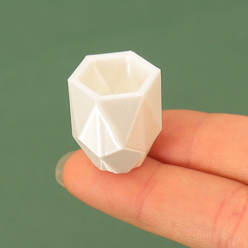 1/12 Dollhouse Mini Flower Pot Model Dollhouse Living Room Decoration Toy Dolls House Scene Decor Accessories Pretend Play Toy