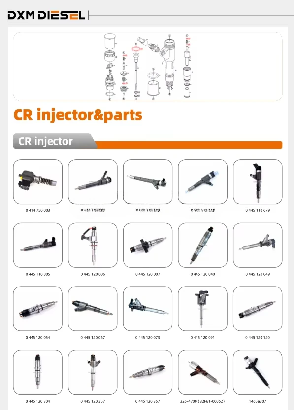 DXM Common Rail Injector Repair Kit 095009-0400 095000-6240 095000-6243 16600-EC00A 23670-30050 095000-5160 095000-5501