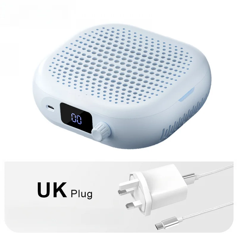 Mini Turbo Nail Dust Collector Portable Nail Dust Machine with Magnetic Stand Speed Adjustable Vacuum Cleaner Lower Noise