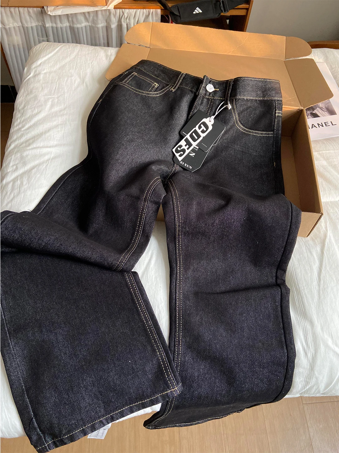 

Мужские джинсы Slim Fit Original Denim: весенне-осенние, со средней посадкой, с эффектом подтяжки, черные, утягивающие брюки-скинни