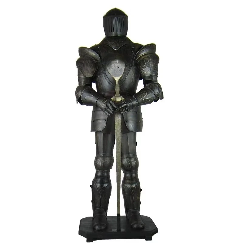

%￥European-style Medieval armor Knight Model bar Western Restaurant Furnishings Ancient Rome Retro Crafts armor Warrior
