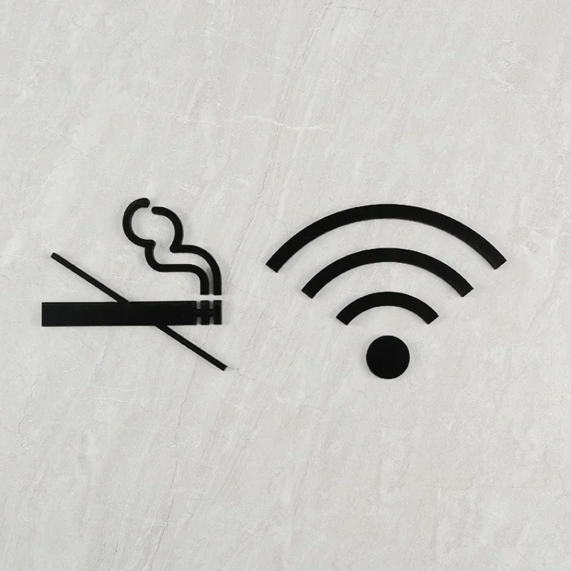 الاكريليك لافتات مؤشر لوحة ألواح الباب WIFI تسجيل ممنوع التدخين تحذير تذكير فندق مطعم لافتات متجر عام #5