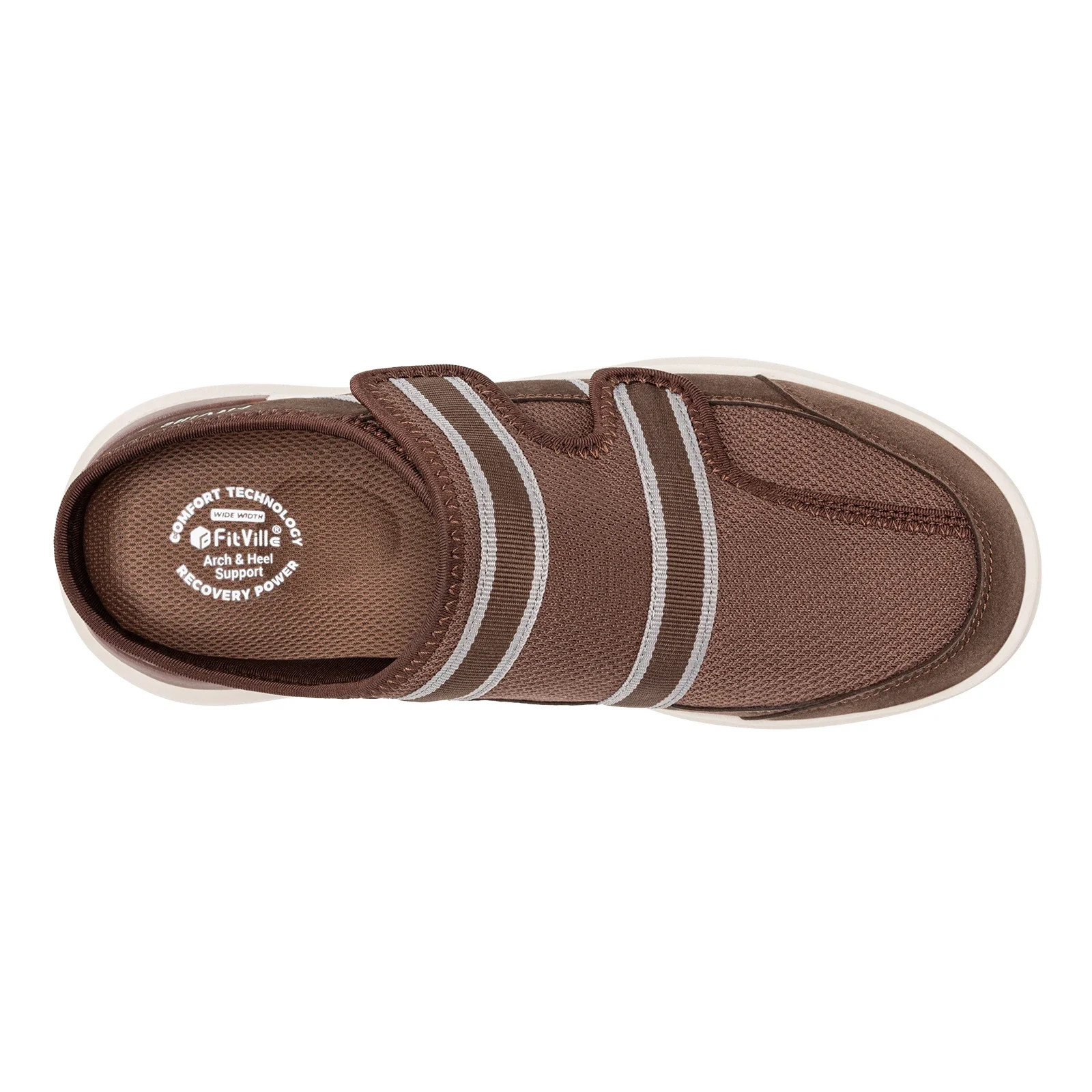 Fitville Herren-Diabetiker-Sandalen, Weiche Zehentrenner-Pantoffeln, Atmungsaktive Modische Walkingschuhe, Slip-On Clogs, Flip-Flops mit Fußgewölbestütze – Detail 10