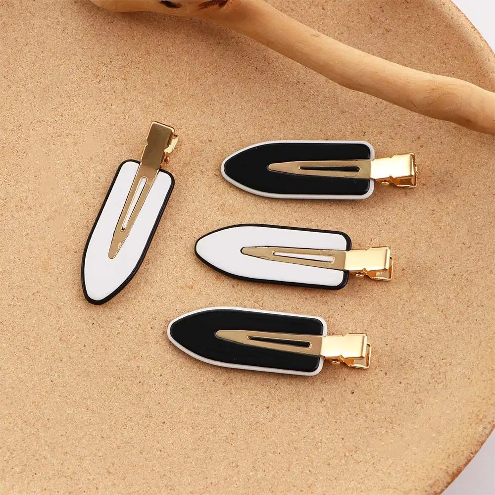 

Minimalism Simple No Bend Black White Headwear Women Hair Clips Fix Fringe Barrette Hair Pins Korean Style