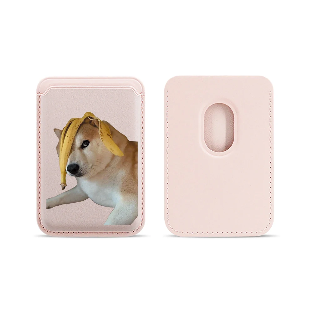 Niedliche Shiba Inu Leder-Kartenhülle für Magnetische Hüllen, Geeignet für alle iPhone Magsafe Karten-Handyhüllen – Detail 16