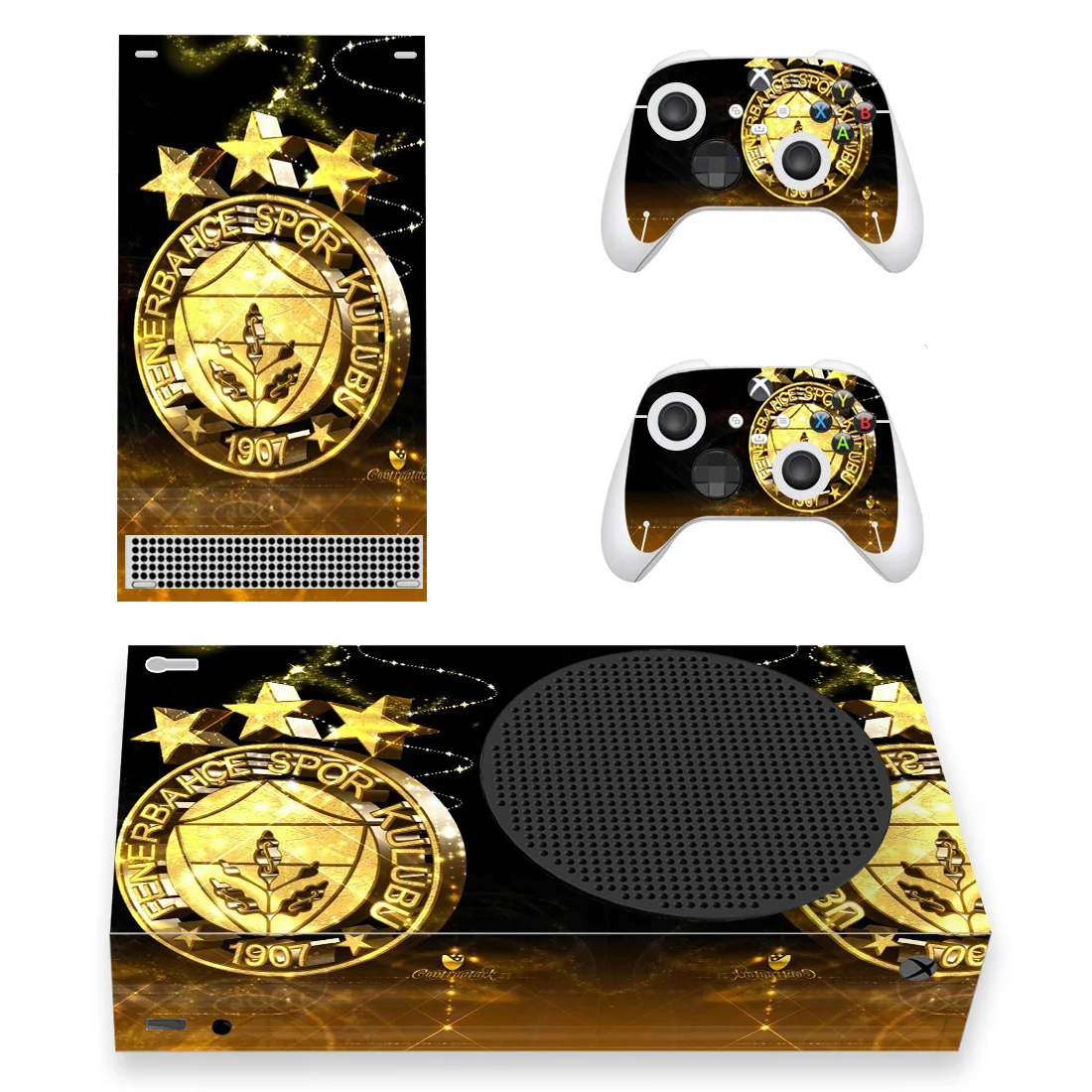 Fenerbahce Skin Sticker Decal Cover for Xbox Series S Console and 2 Controllers Xbox Series Slim XSS Skin Sticker Vinyl