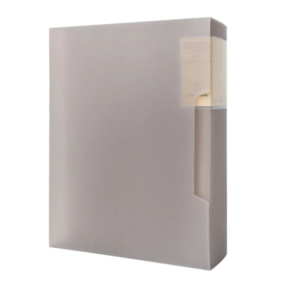 

1pc A4 Size File Folder With Cover For Document Test Paper Storage Pp Transparent Organizer Office School Supplies File