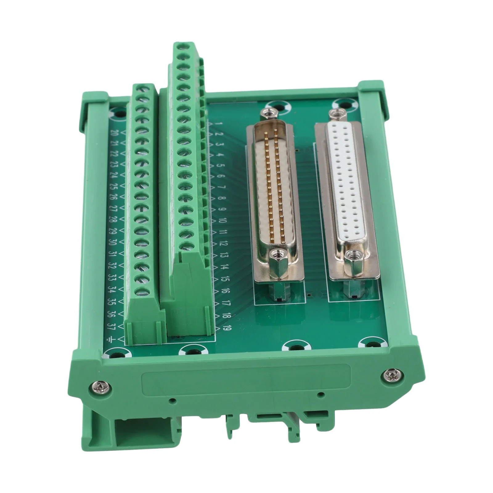1Pcs DB37 DIN Rail Mount Interface Terminal Block D-Sub 37 Pin Board Module For Industrial Electrical Wiring Connection