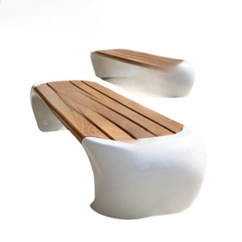 

FRP outdoor benches, shopping mall square leisure seats, public benches