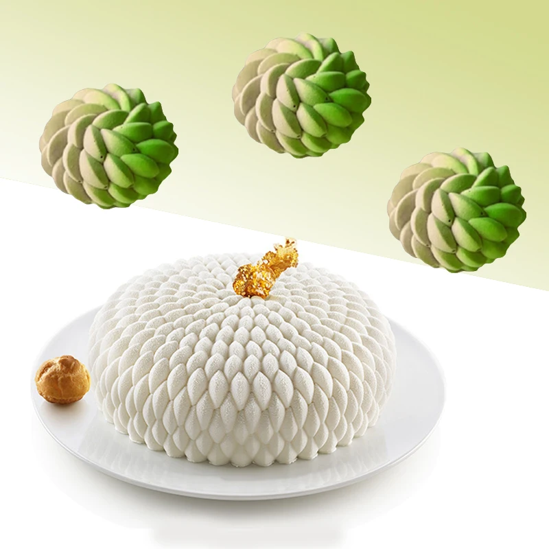 Moldes De Bolo De Silicone Mousse, Futon ou Santa Anna Design, Produto comestível, Ferramentas De Cozimento De Sobremesa, Bakeware De Cozinha, 1 ou 6 Células