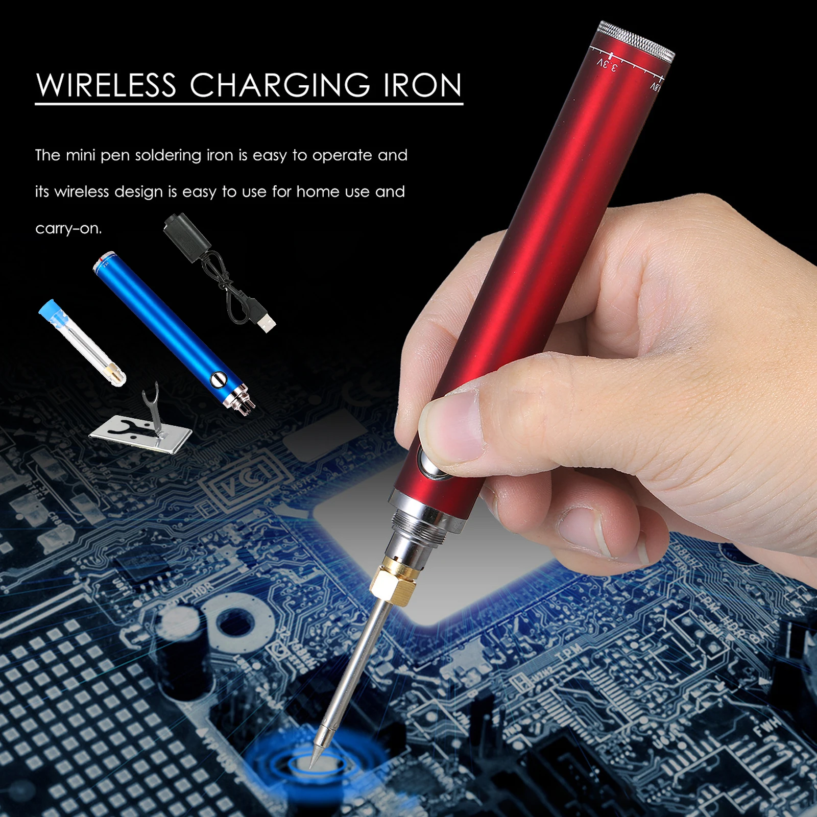5V 8W Soldering Iron Wireless Charging Welding Tool Alloy Electric Soldering Iron Welding Rework Repair Tools